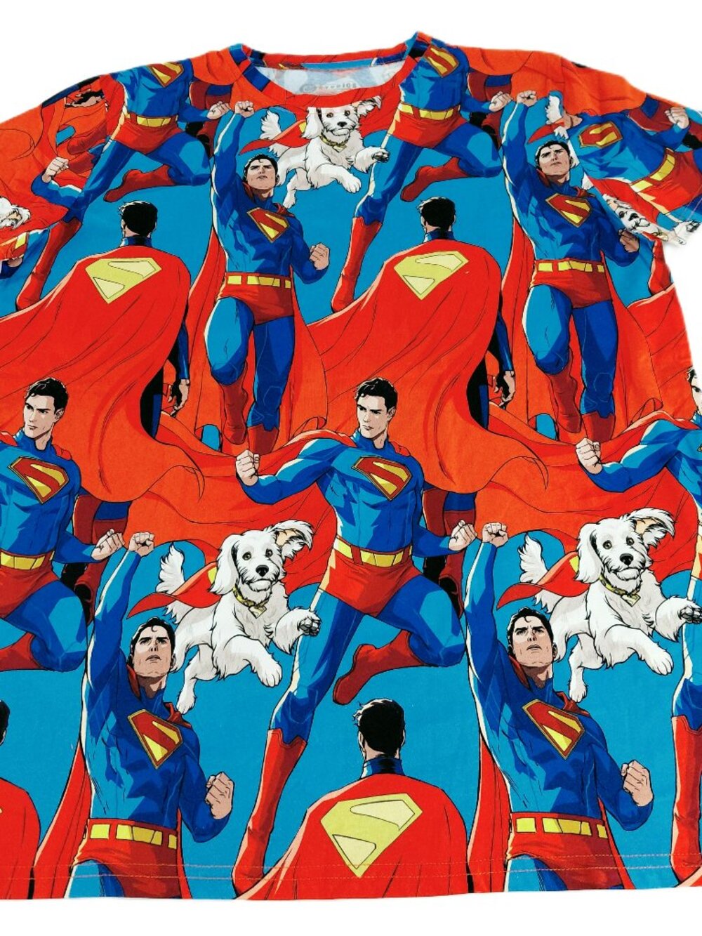 Superman X Cakeworthy Crewneck Tee T-Shirt Adult Unisex Sz Large Krypto DC